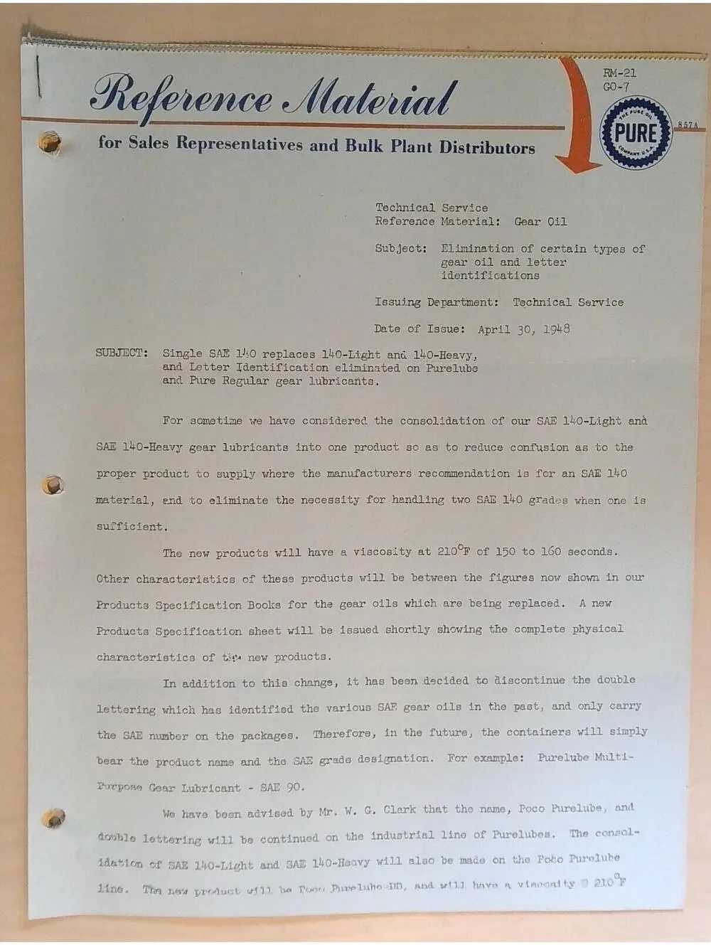 1948 Pure Oil Company 